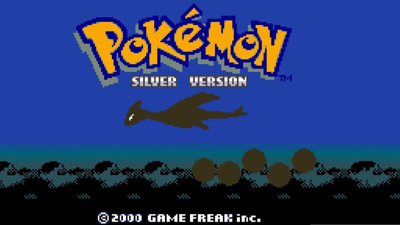 Pokémon Silver Title Screen — Blue, Nostalgic, Night