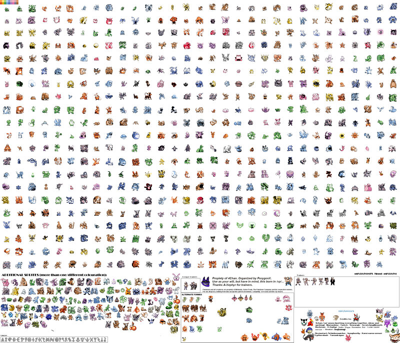 Pokémon sprite collection