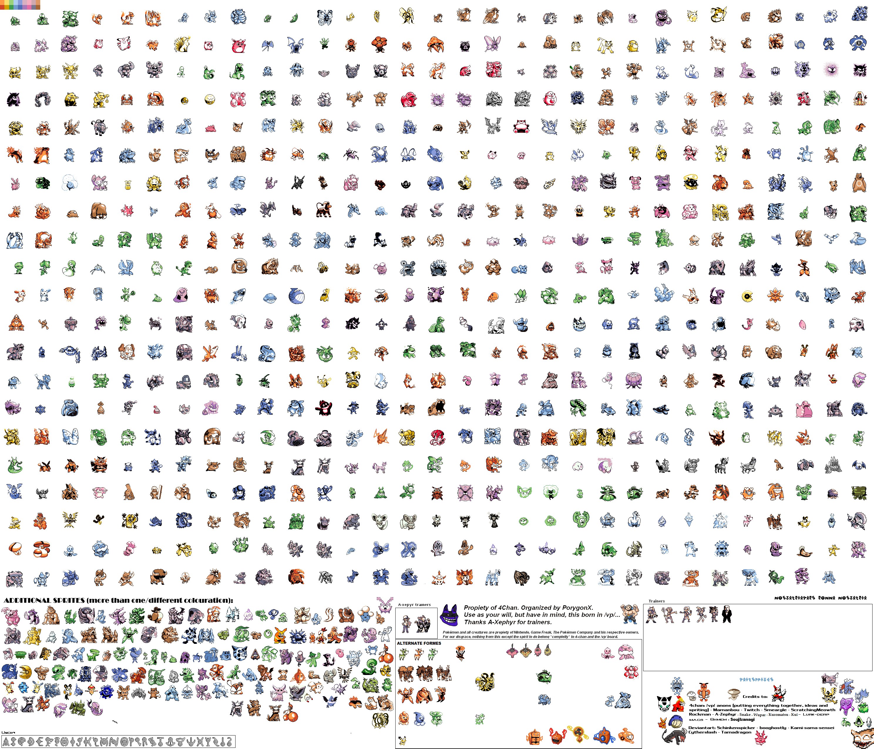 Pokémon sprite collection