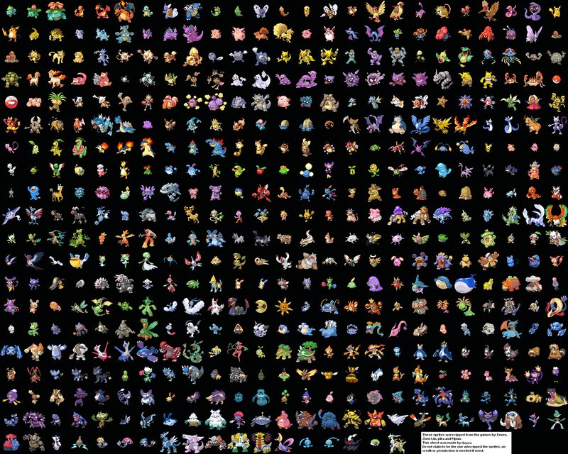 Pokémon sprite collection