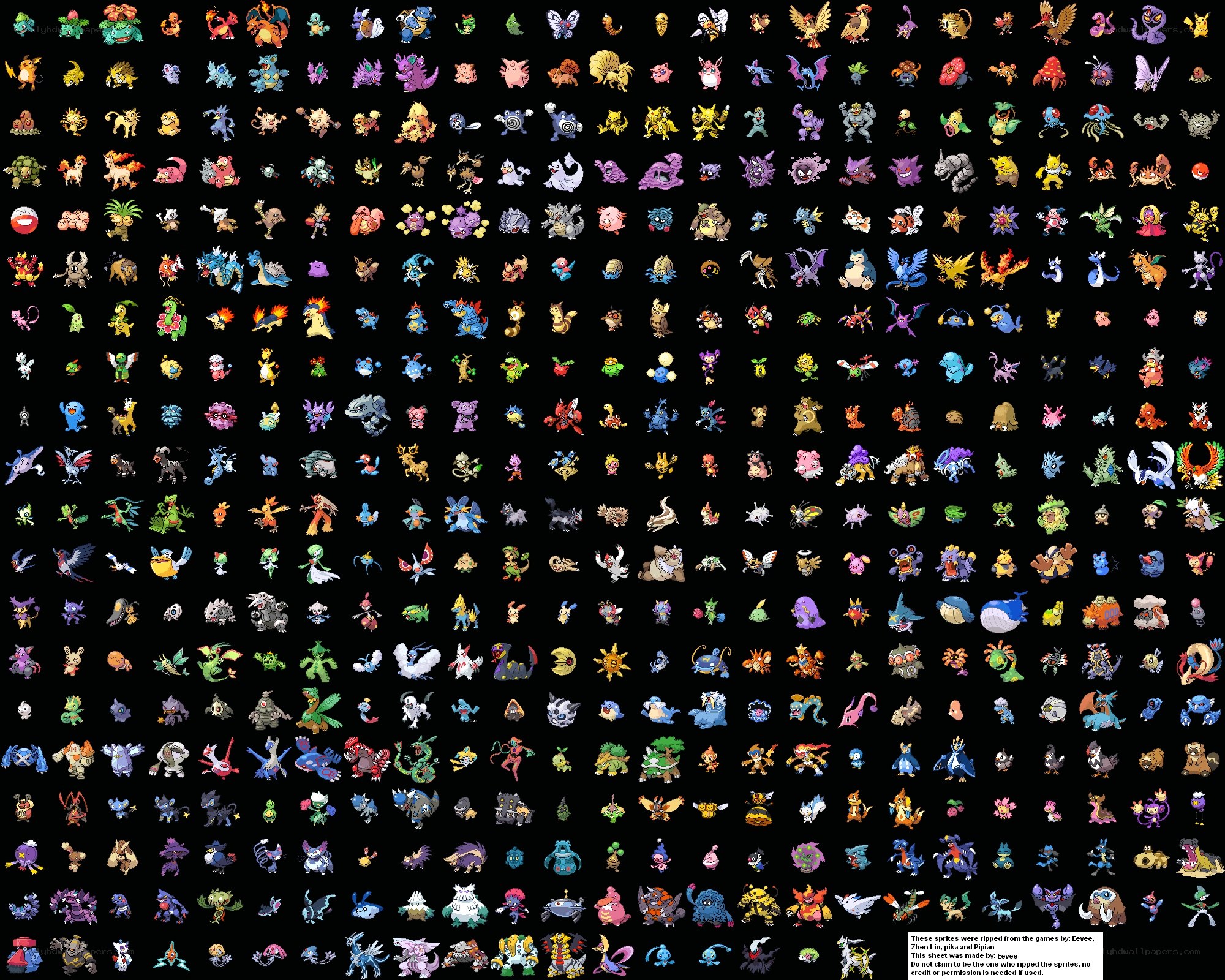 Pokémon sprite collection