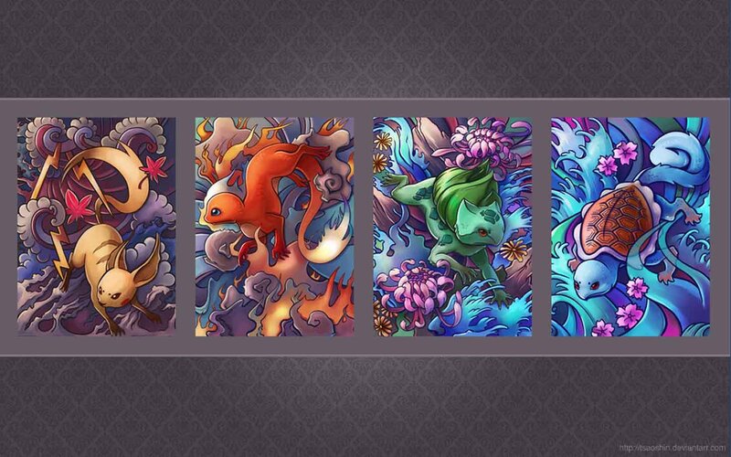 Pokémon Starter Creatures — Purple
