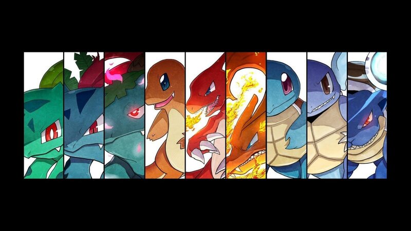Pokémon Starter Evolution — Green, Dramatic, Anime
