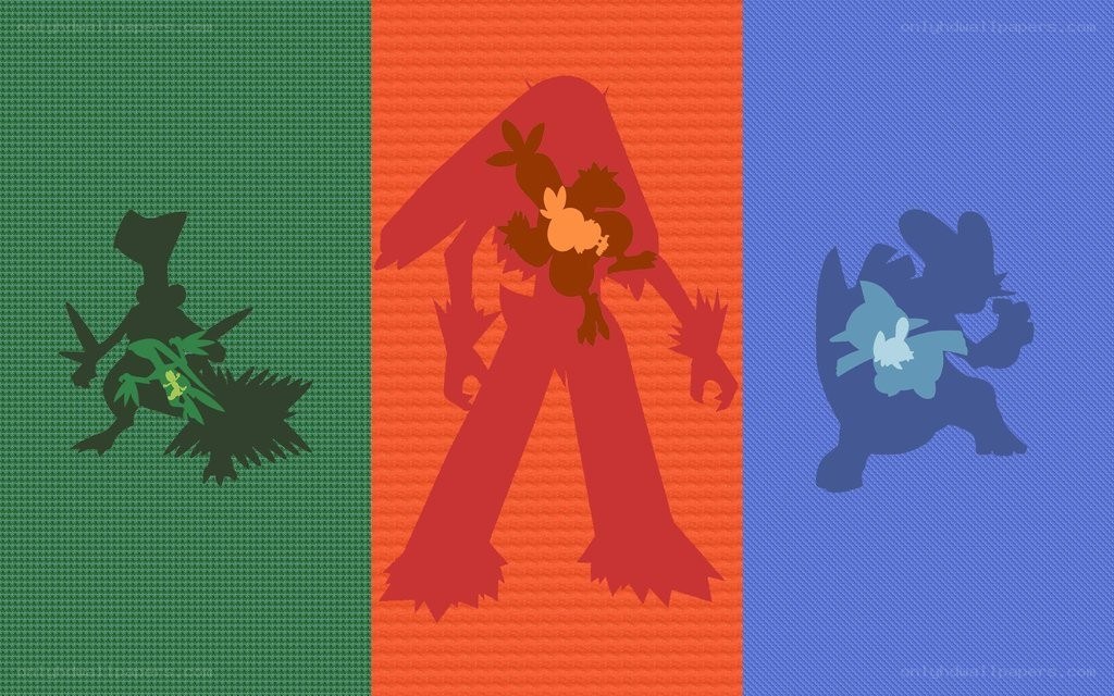 Pokémon starter silhouettes