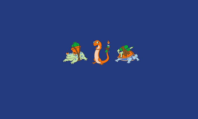 Pokémon starter trio