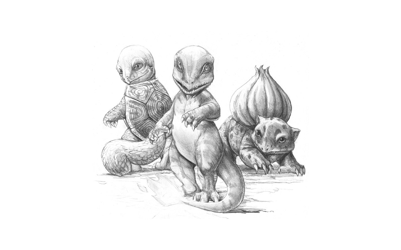 Pokémon starter trio
