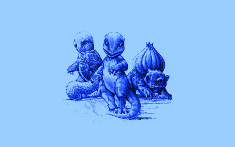 Pokémon starter trio