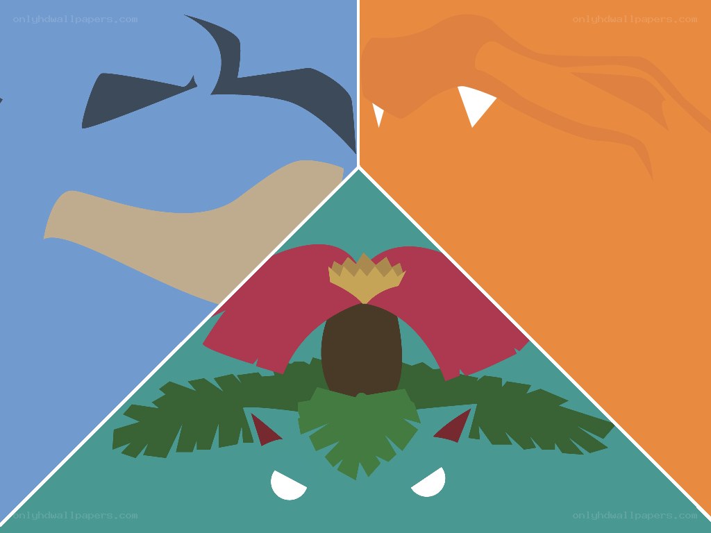 Pokémon starter trio