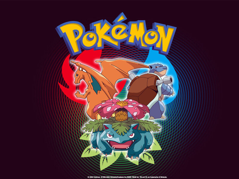 Pokémon starter trio artwork