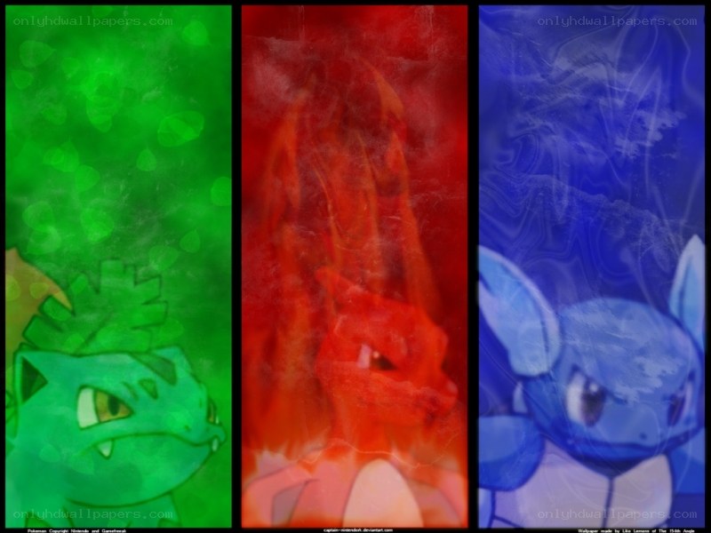 Pokémon starter trio wallpaper
