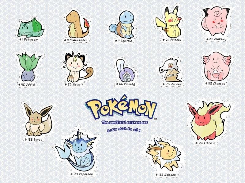 Pokémon sticker collection