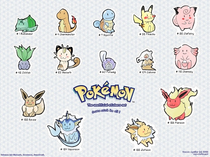 Pokémon sticker collection
