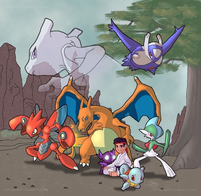 Pokémon team group portrait