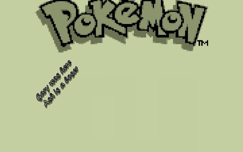 Pokémon title screen with text
