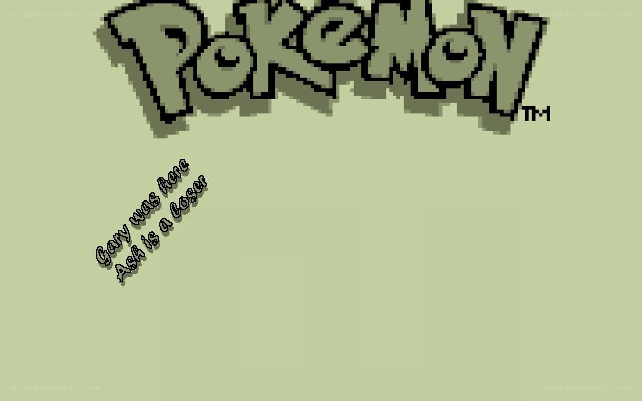 Pokémon title screen with text