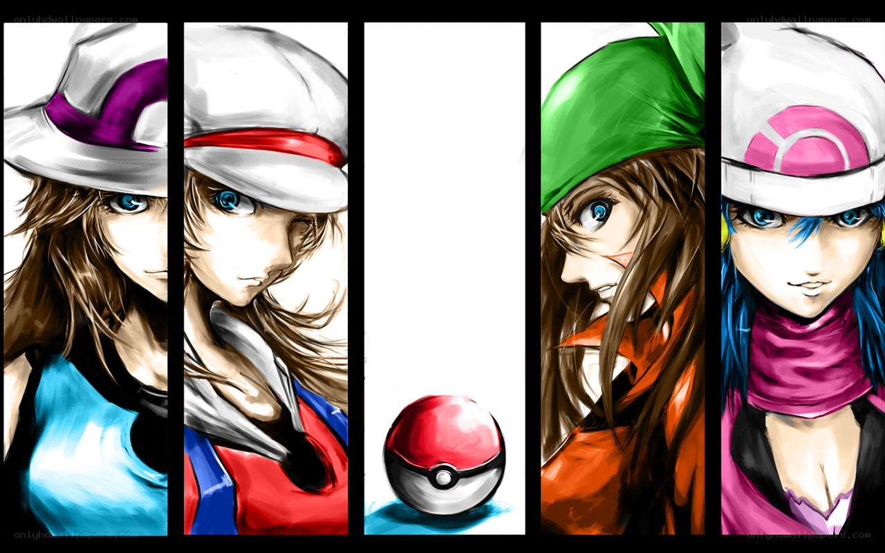 Pokémon trainer characters collage