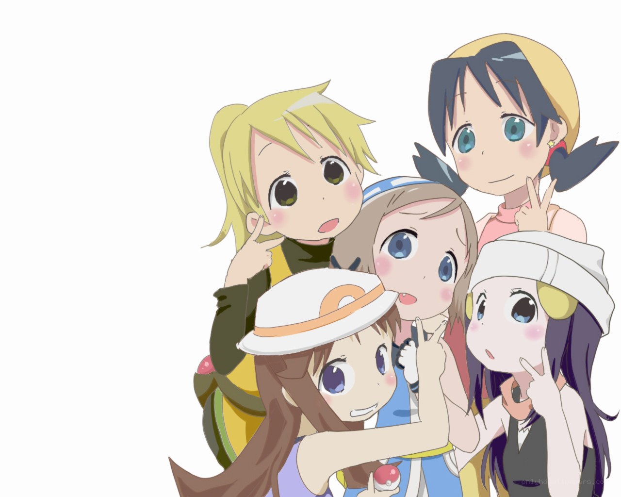 Pokémon trainer group photo