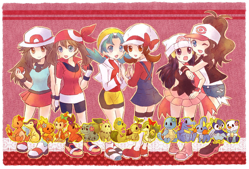 Pokémon trainer group portrait