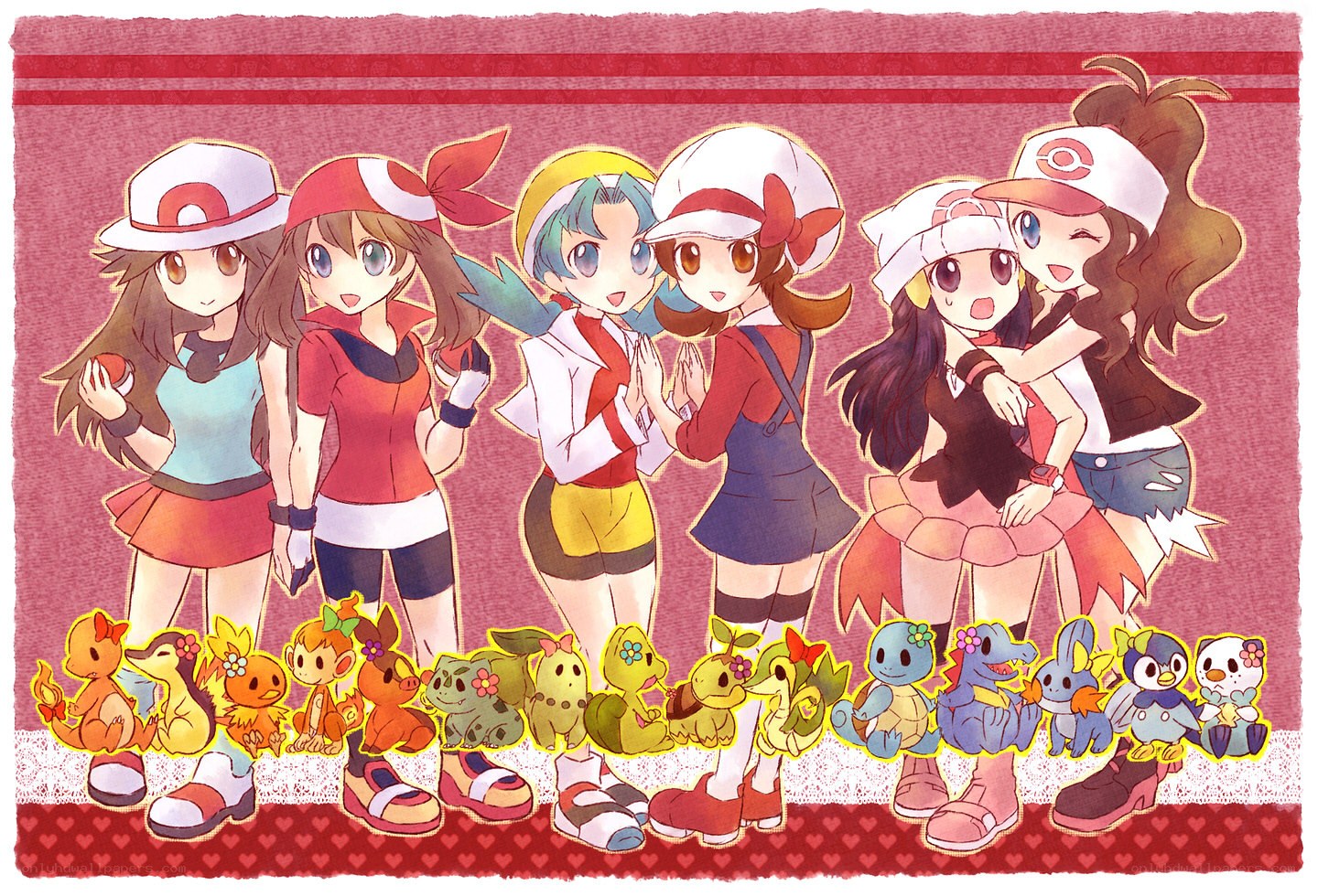 Pokémon trainer group portrait