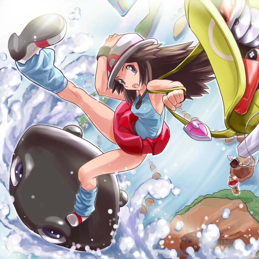 Pokémon trainer in action