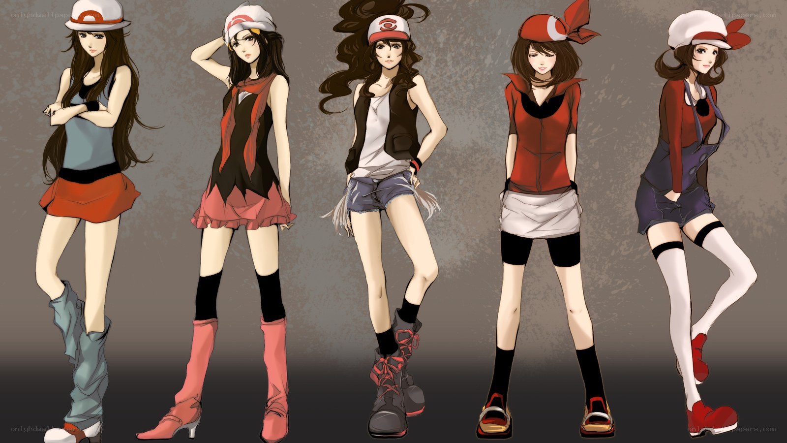 Pokémon trainer outfit variations