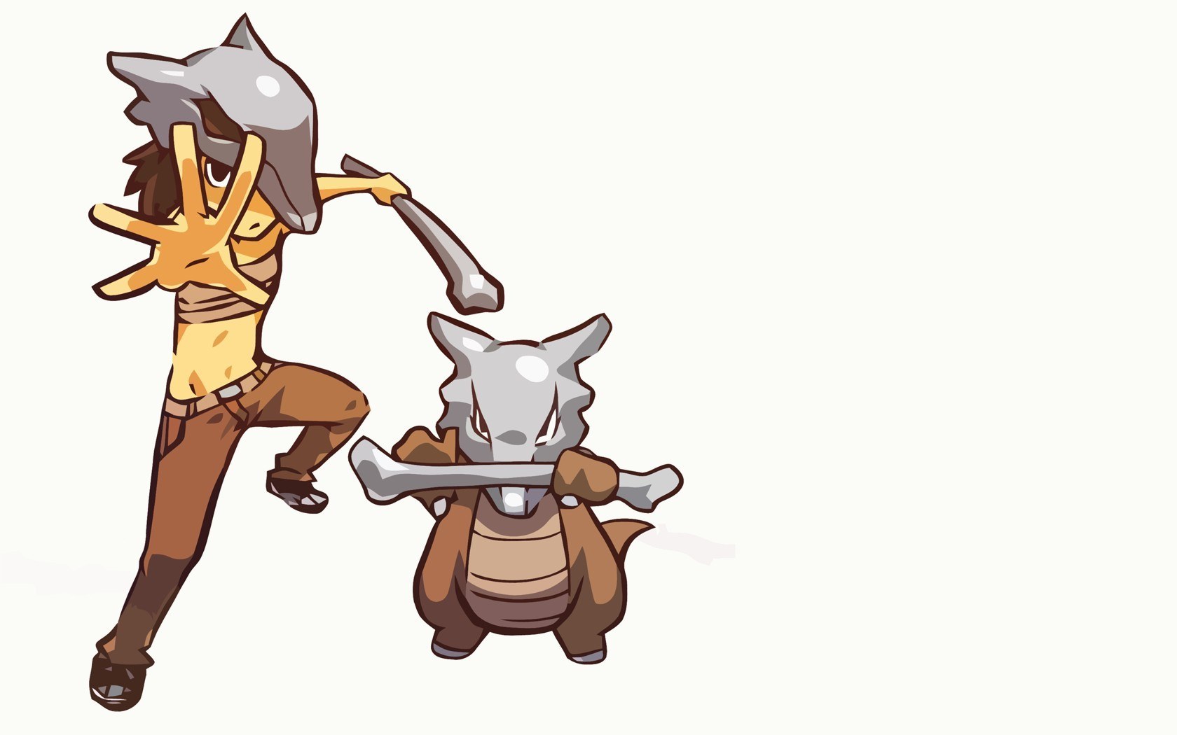 Pokémon trainer with Cubone