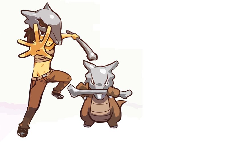 Pokémon trainer with Cubone