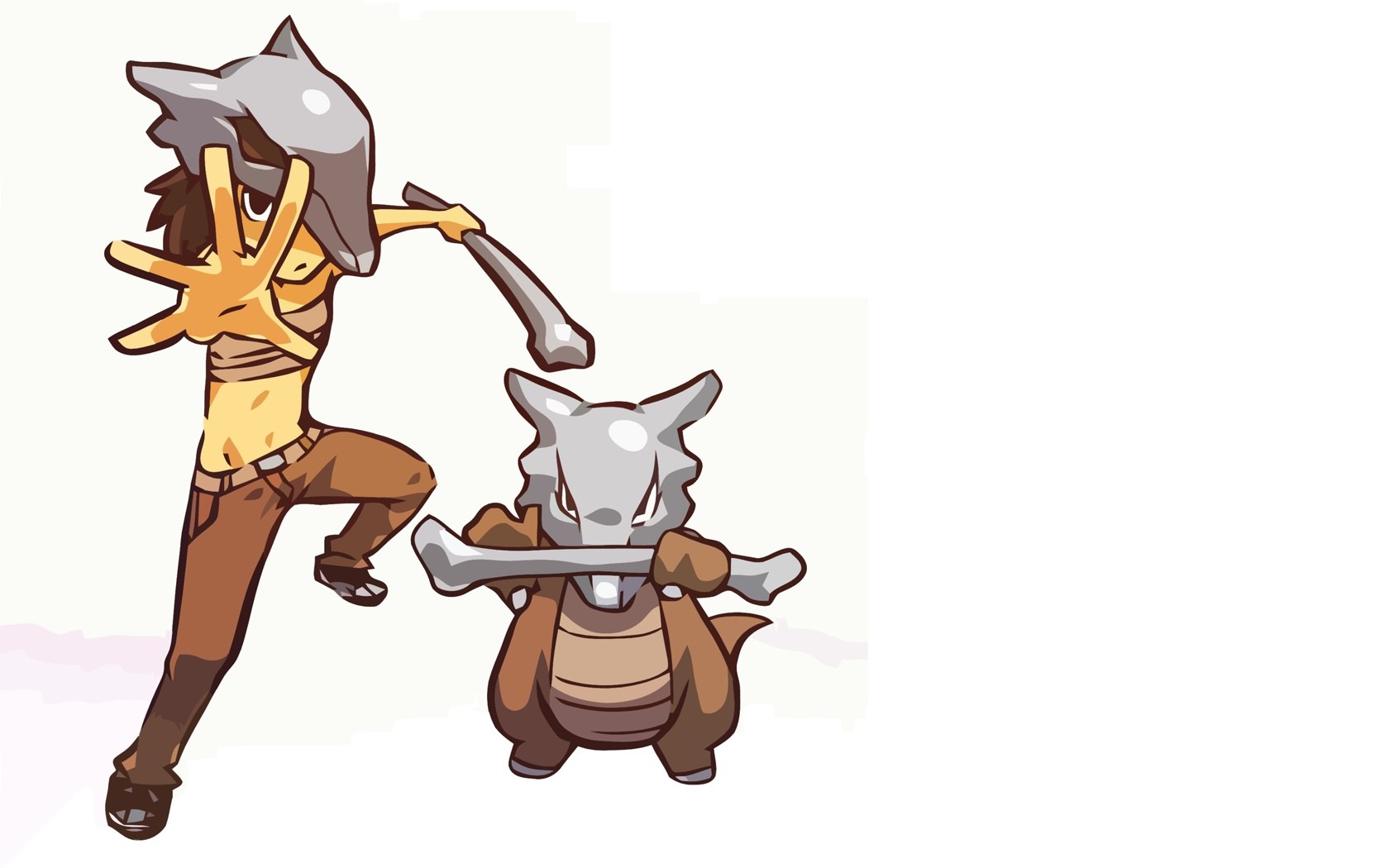 Pokémon trainer with Cubone