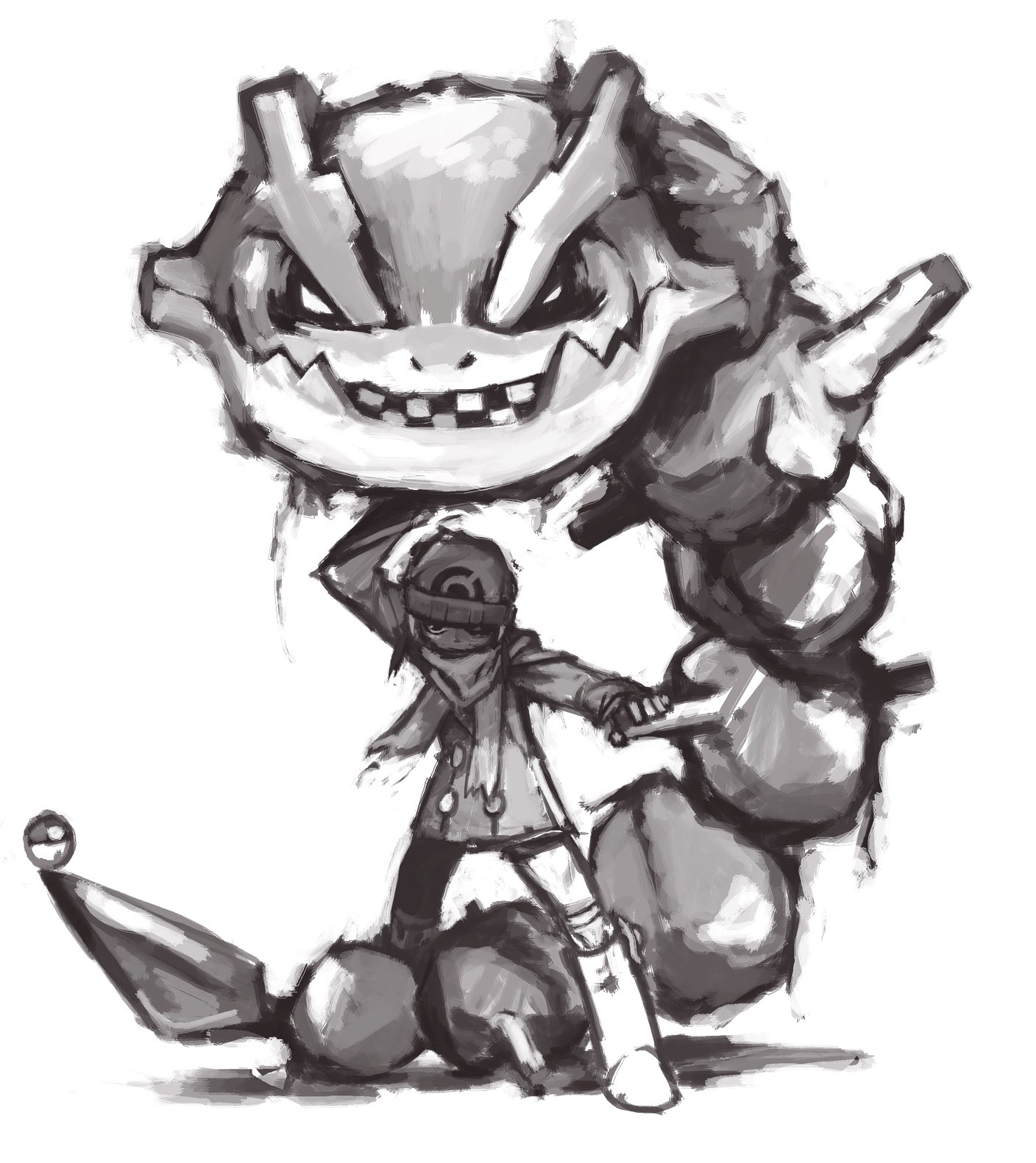 Pokémon trainer with Garchomp
