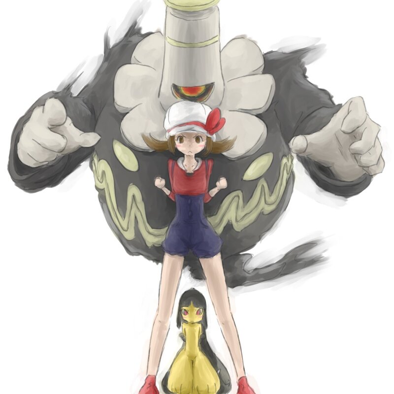 Pokémon trainer with Garchomp and Pichu