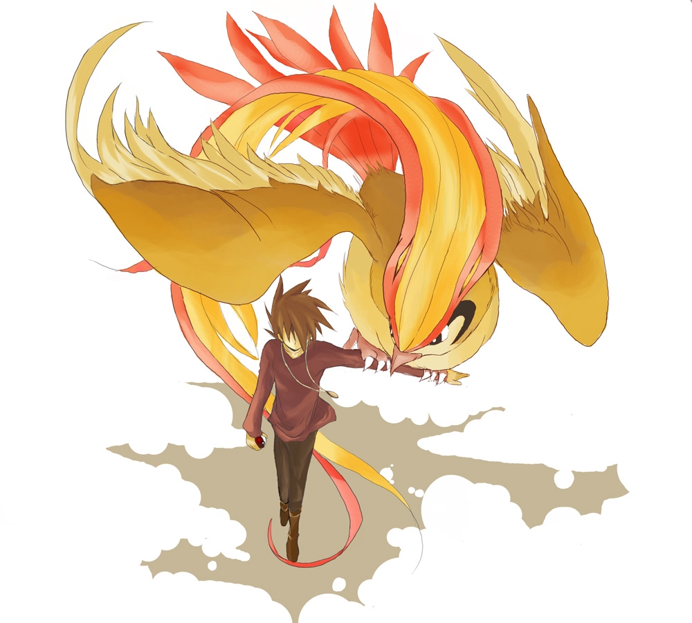 Pokémon trainer with Moltres
