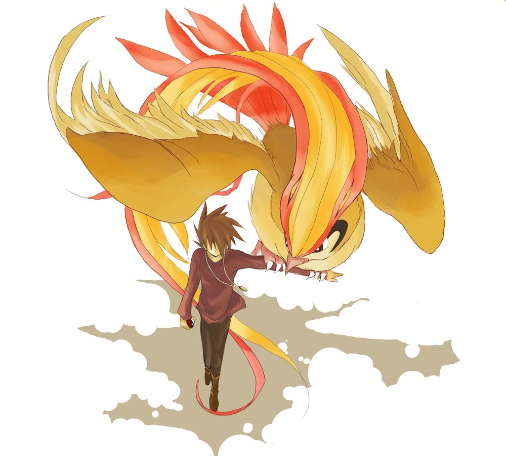 Pokémon trainer with Moltres