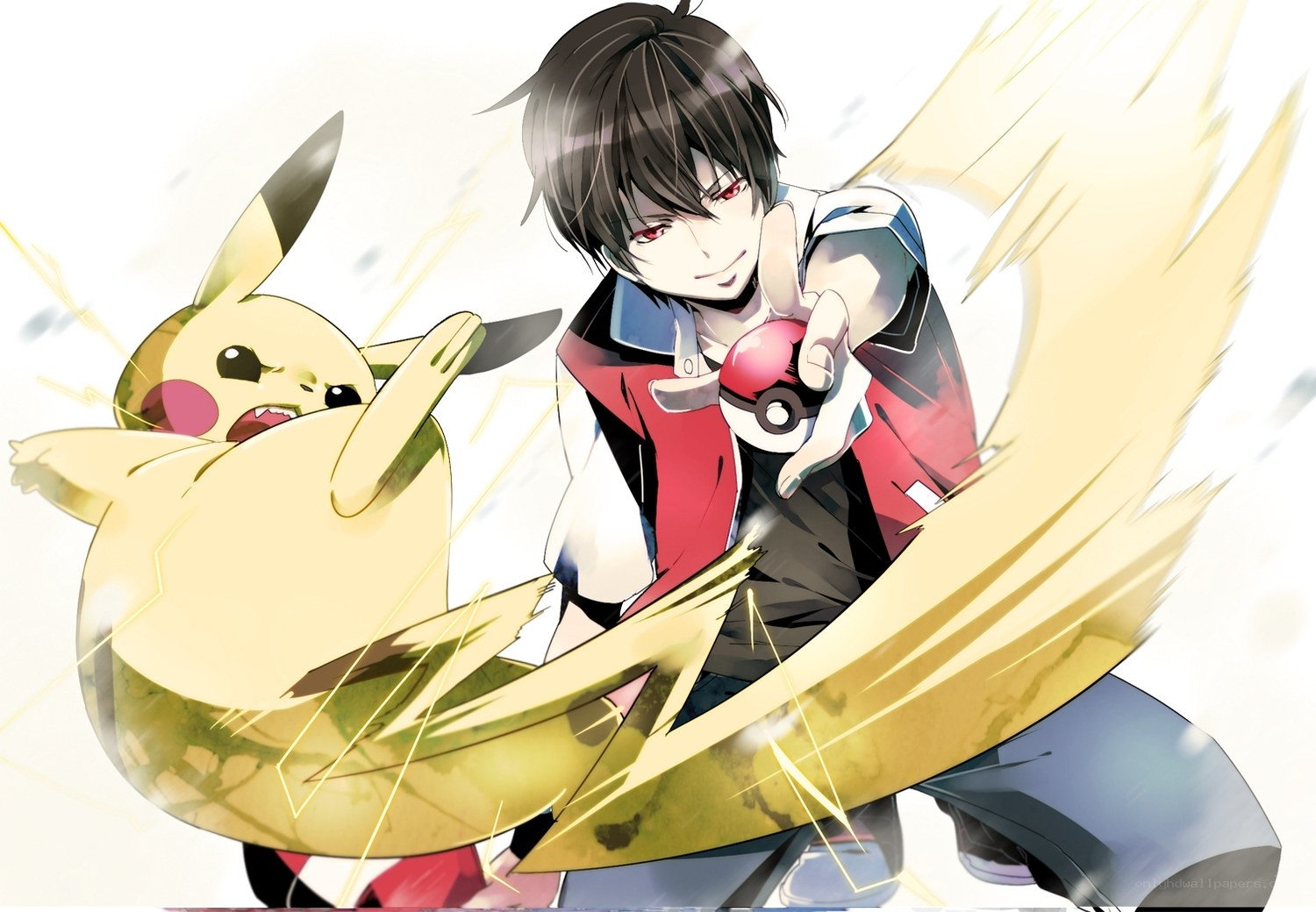 Pokémon trainer with Pikachu