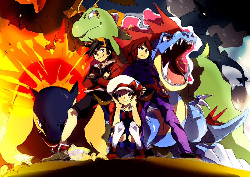 Pokémon trainers and their Pokémon