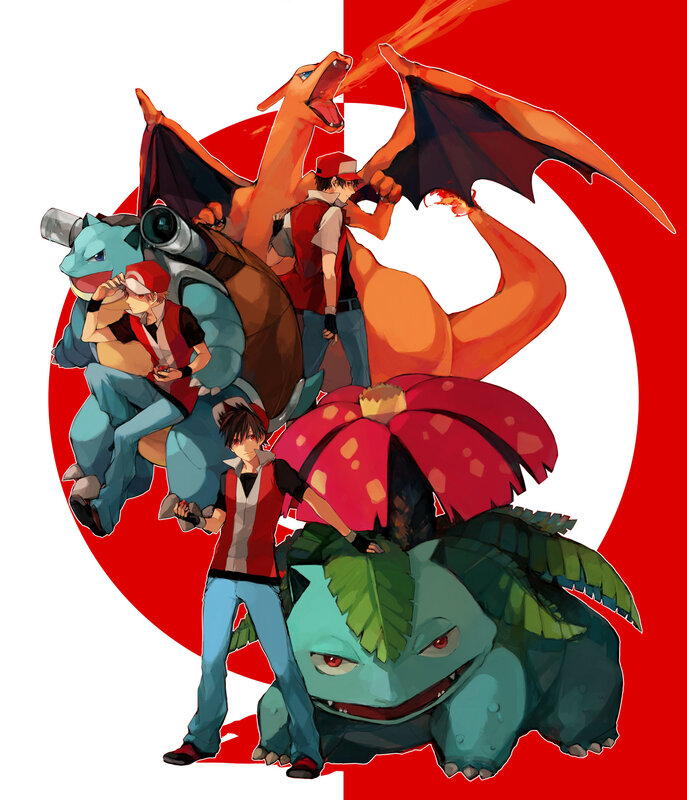 Pokémon trainers and their Pokémon