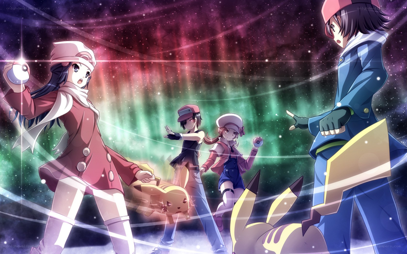 Pokémon trainers in space