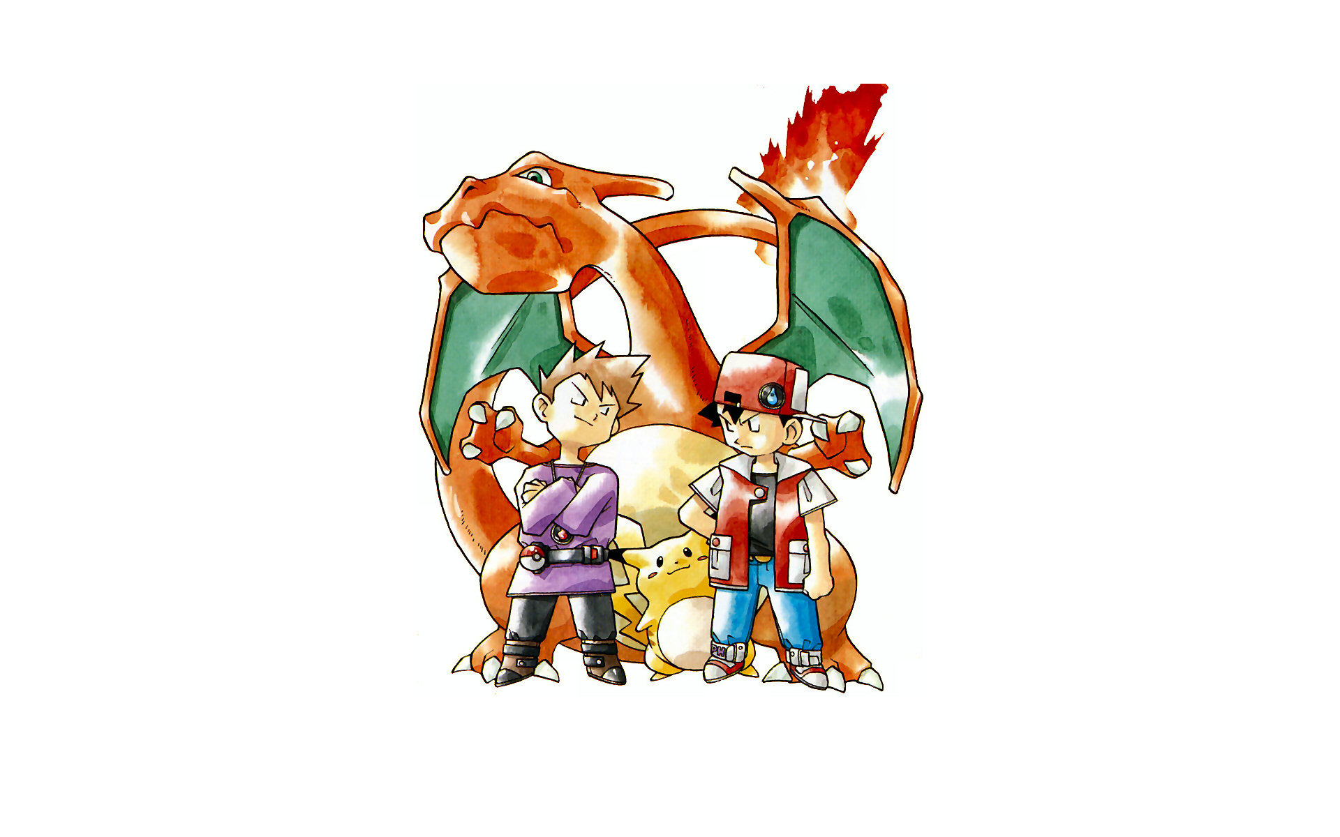Pokémon trainers with Charizard