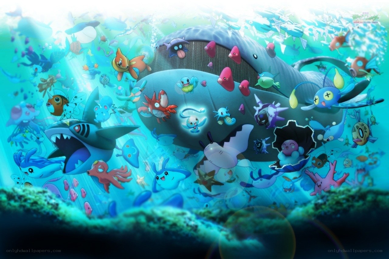 Pokémon underwater scene