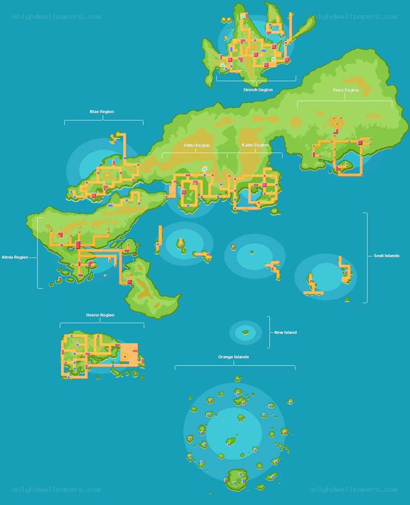 Pokémon world map
