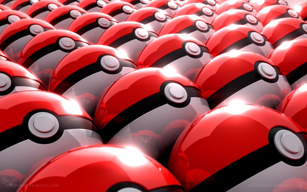 Pokeballs in a grid pattern