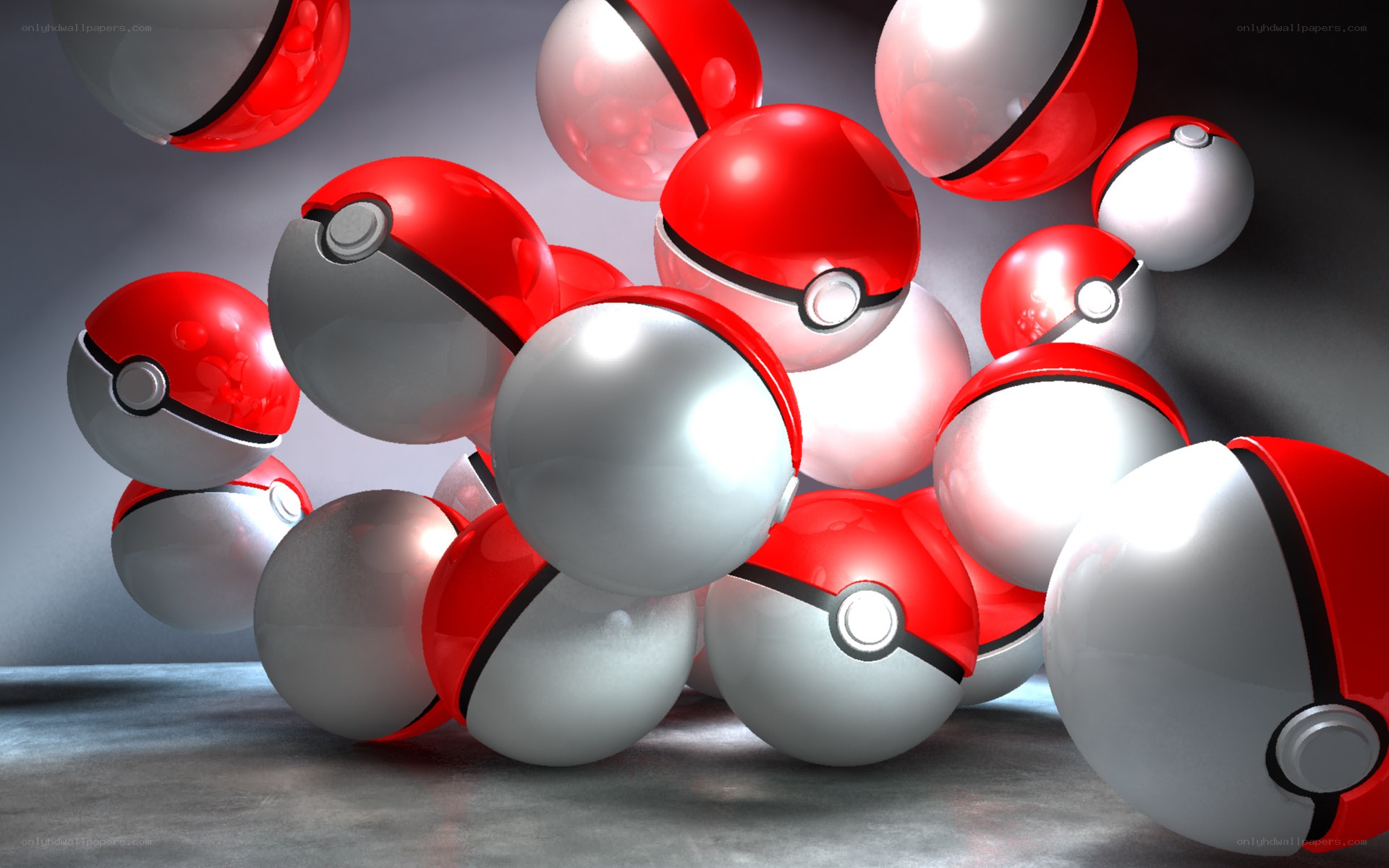Pokeballs in a pile