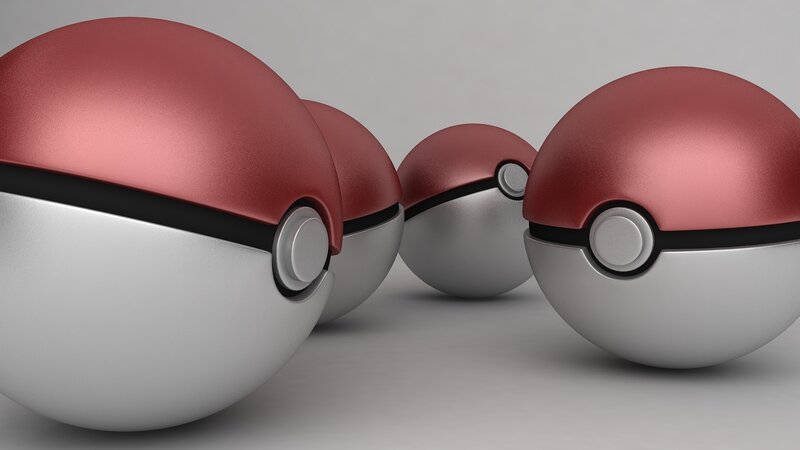 Pokeballs in a row