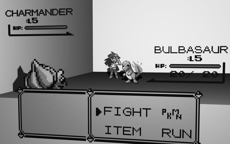 Pokemon battle scene