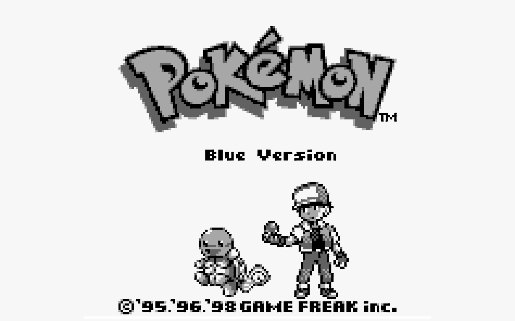 Pokemon Blue Version title screen
