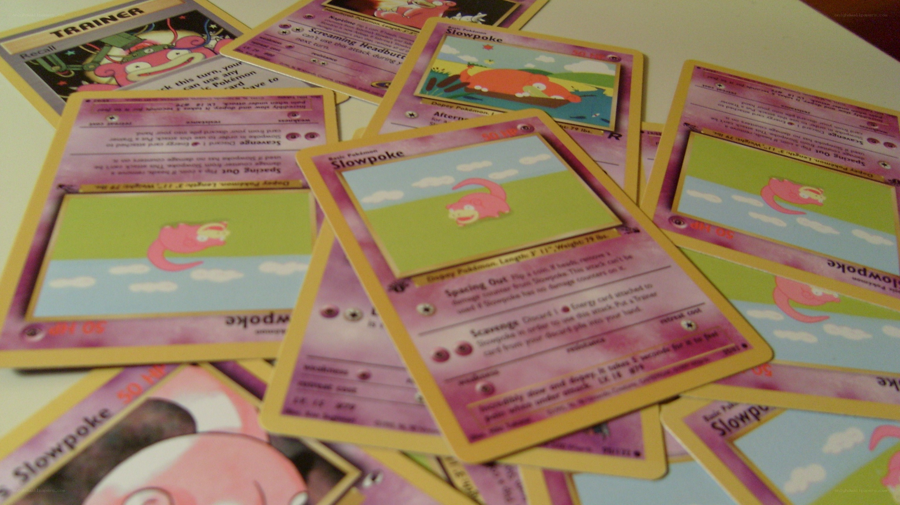 Pokemon cards with Slowpoke