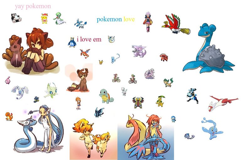 Pokemon Characters Collage — Blue