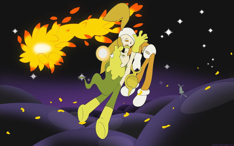 Pokemon characters in space