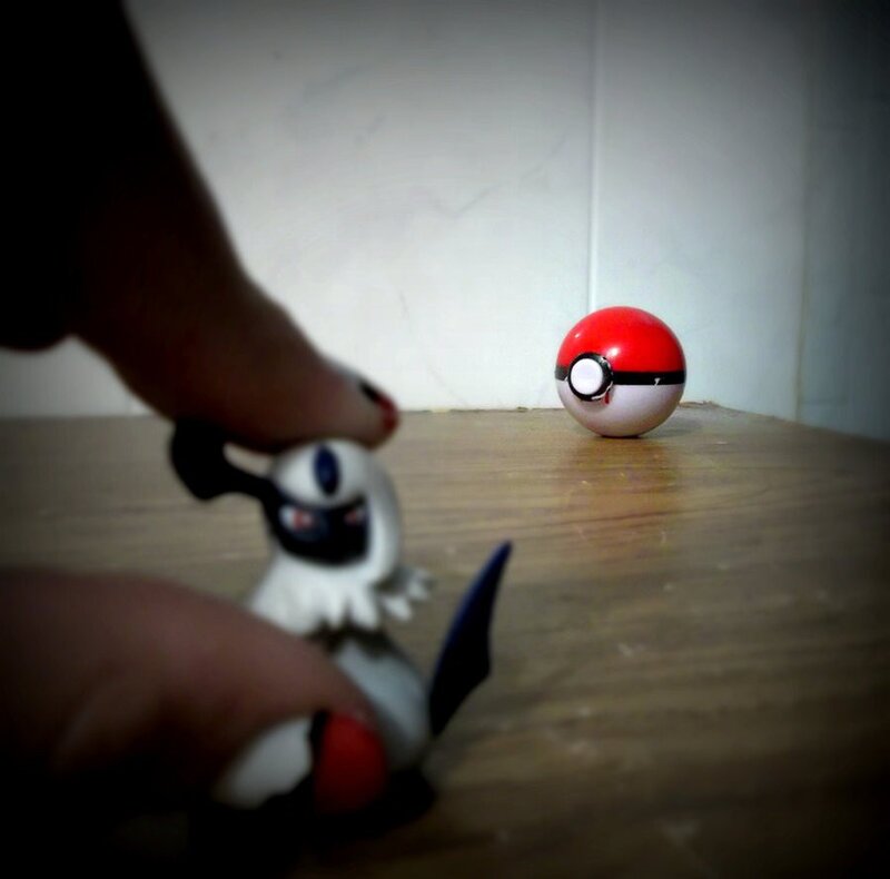 Pokemon figure with Poké Ball
