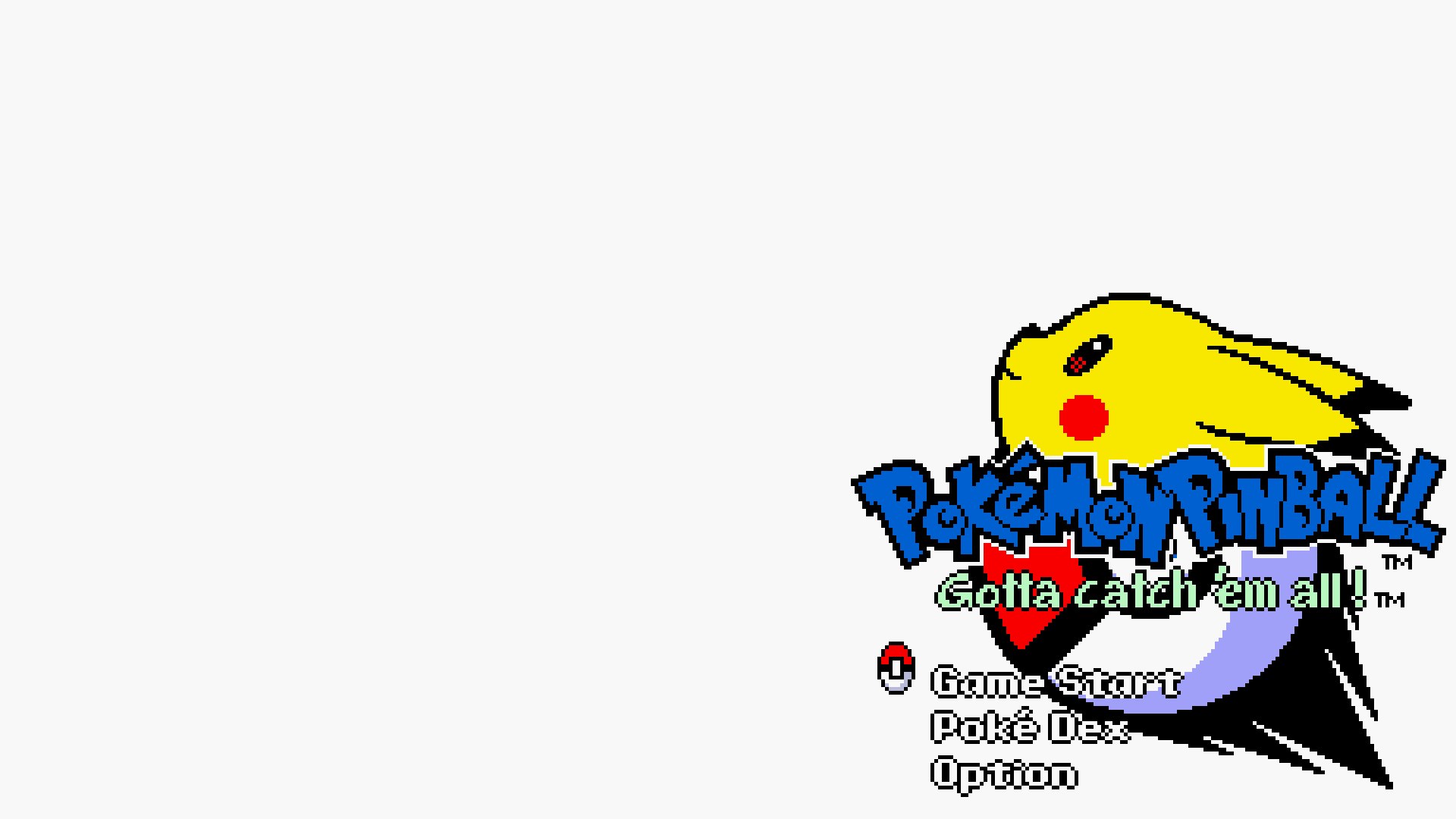 Pokemon Pinball title screen