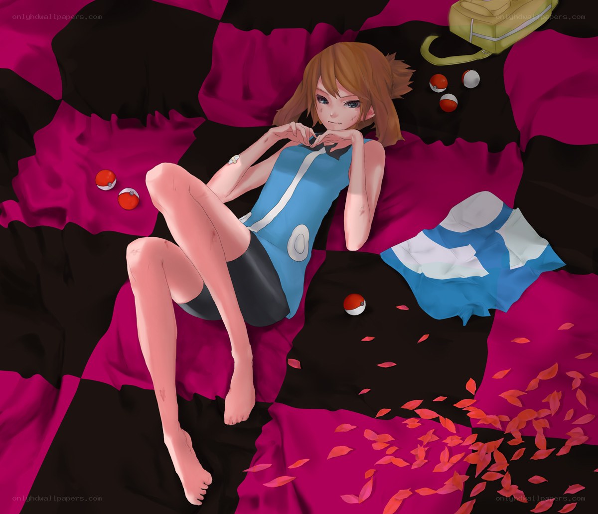 Pokemon trainer resting on bed